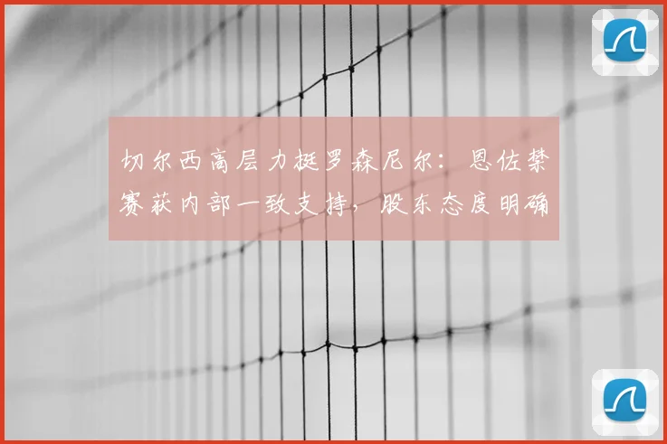 切尔西高层力挺罗森尼尔:恩佐禁赛获内部一致支持,股东态度明确